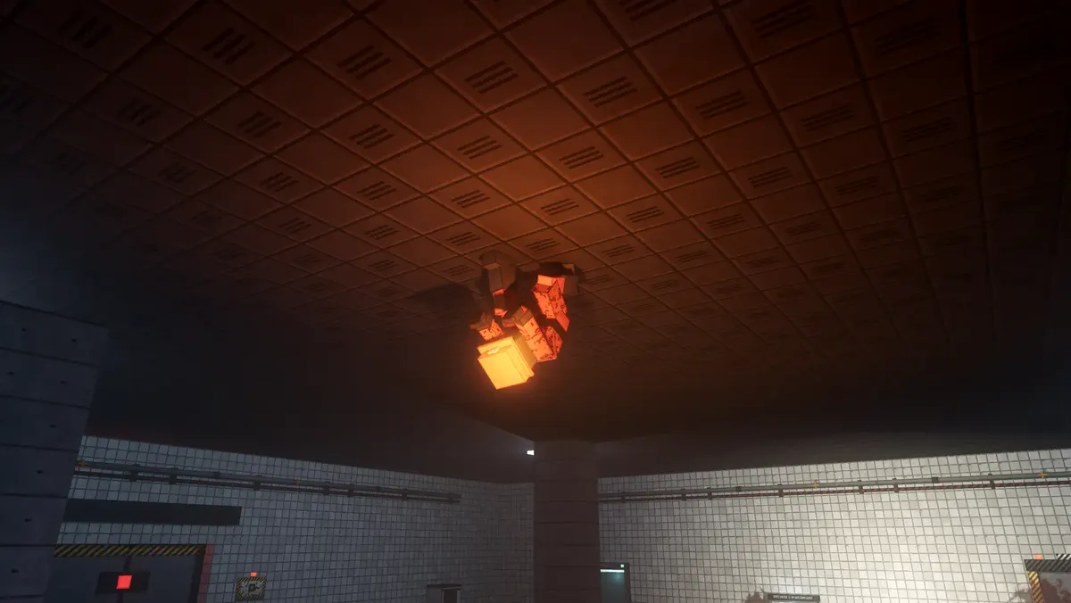 The Vent Tech hanging upside down from the ceiling